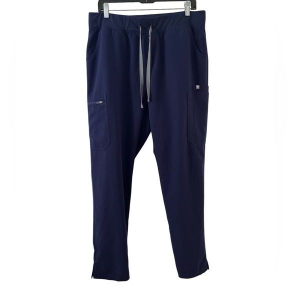 FIGS Yola Scrub Pants Yoga Style Size L | Navy High-Waisted, Comfortable Fit - Picture 1 of 12